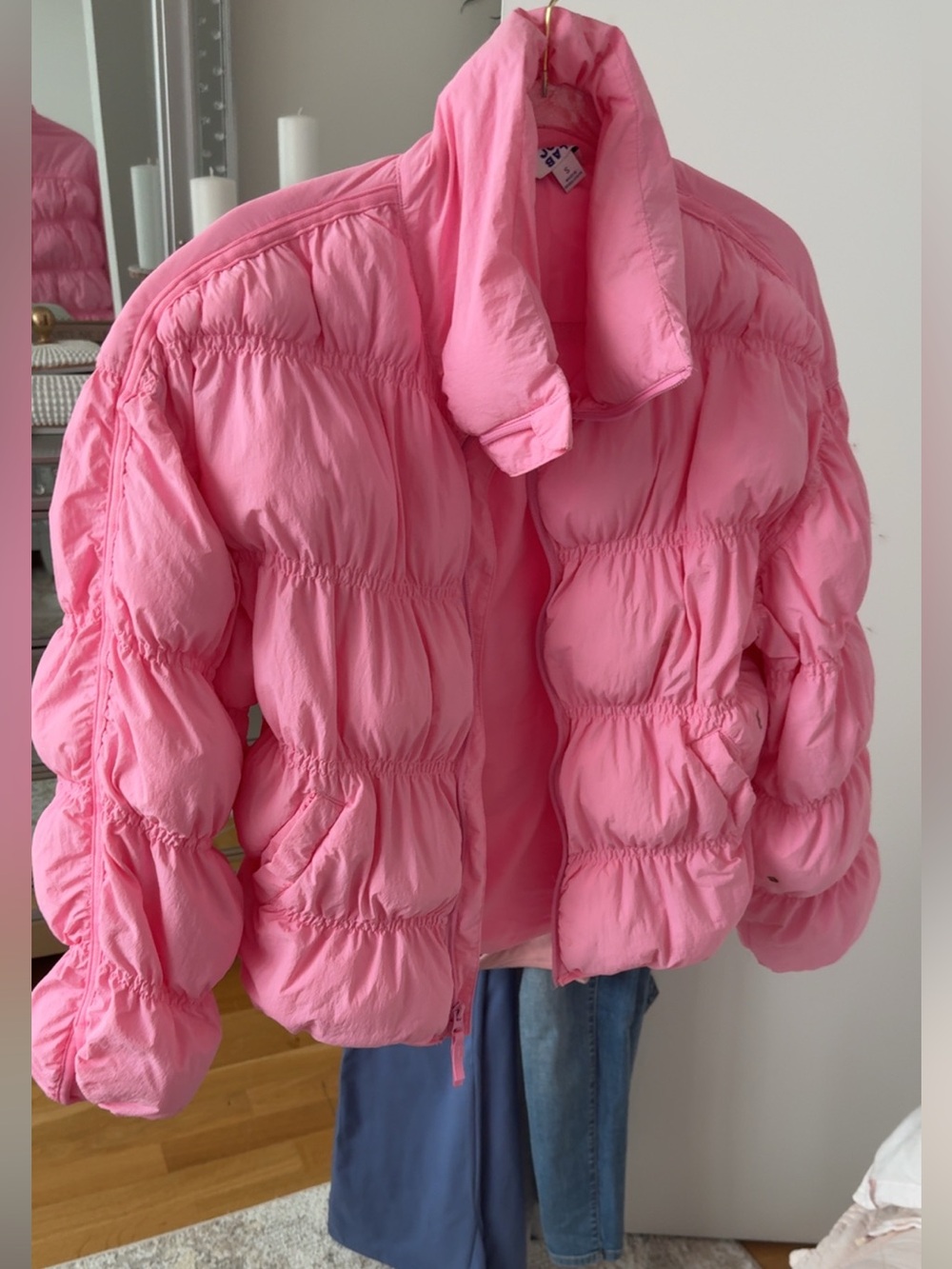 Joy Lab Pink Puffer Jacket from Target has 3 stains in front